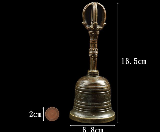 鈴（仏陀)古銅製 時代物 D000850.jpg