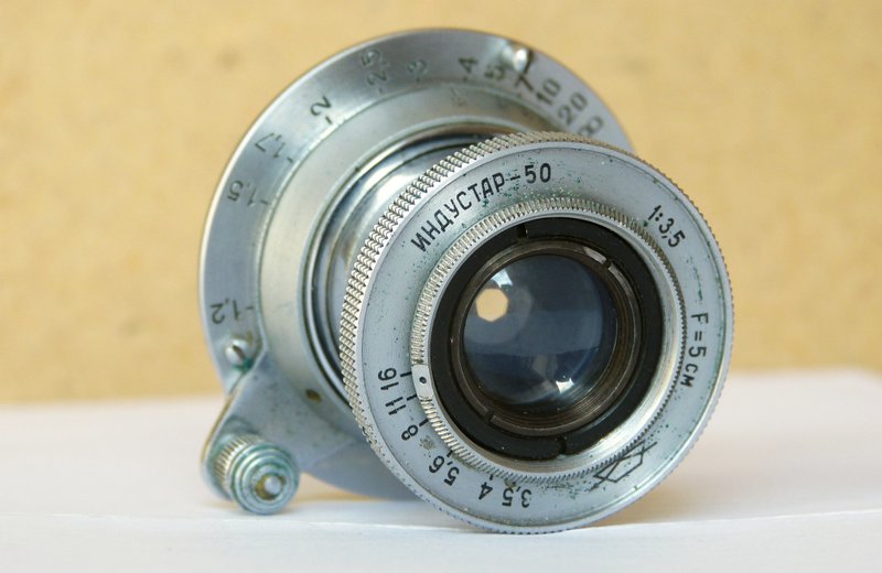 Industar-50 3.5/50 USSR collapsible tube lens for rangefinder KMZ M39 LTM - 相機/拍立得/底片相機 - 其他材質 銀色