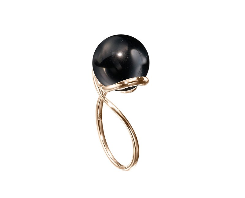 Black Tourmaline Engagement Ring, Minimalist Wedding Ring, Black Stone Jewelry - General Rings - Precious Metals Black