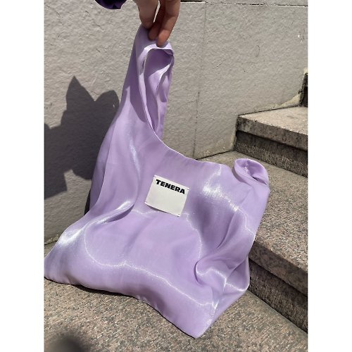 MOSSY STORE 【TENERA】再生環保購物袋-淺紫色 溫柔風格 手提包