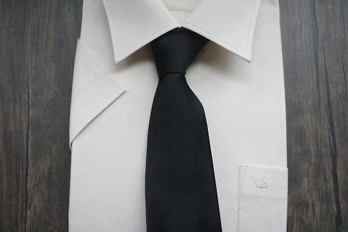 壞紳士 極致質感黑色領帶素色簡約型男百搭款