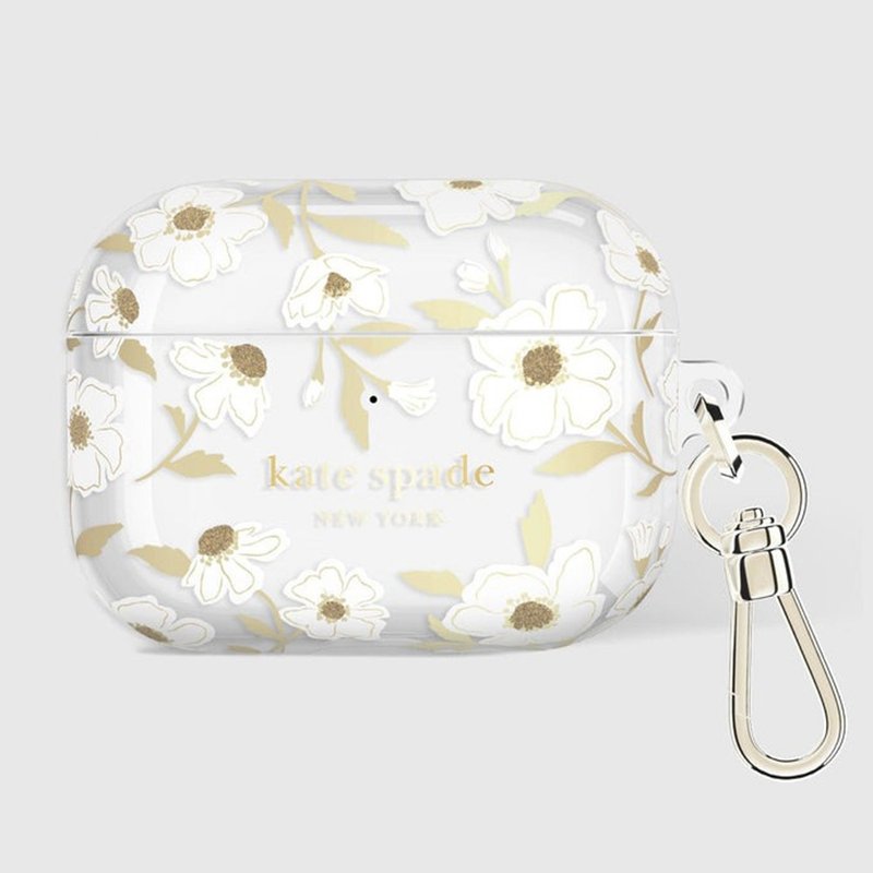 【kate spade】AirPods Pro (第3代) 耳機保護殼套 茉莉 - AirPods/耳機保護套 - 塑膠 白色