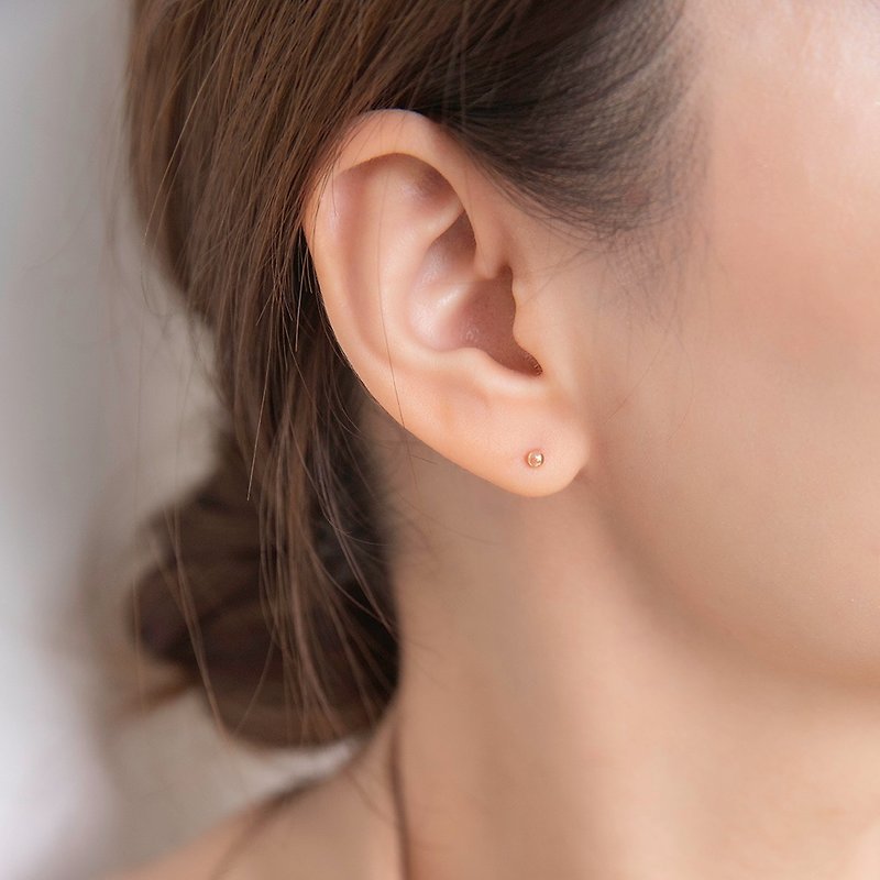 Round 18K gold earrings - Earrings & Clip-ons - Precious Metals 
