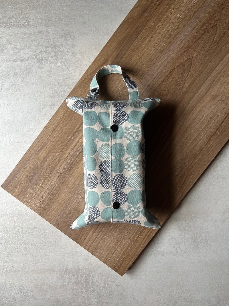 Hanging toilet paper bag丨Blue butterfly - กล่องทิชชู่ - ผ้าฝ้าย/ผ้าลินิน 
