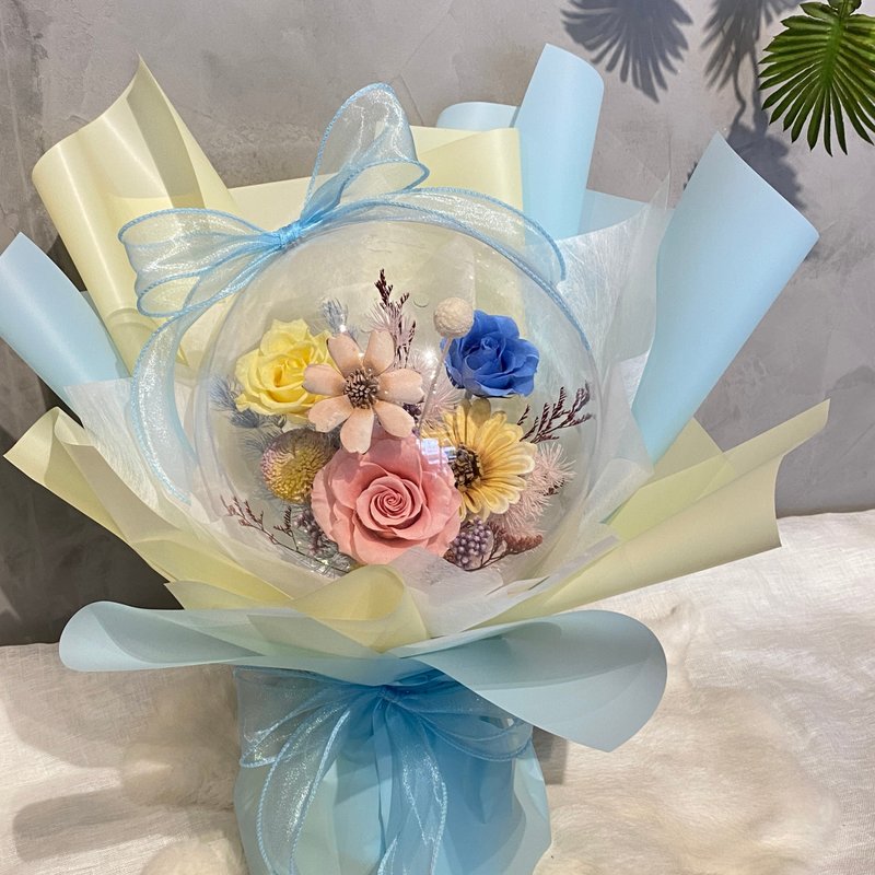 Everlasting bouquet Chinese Valentine's Day bobo ball can be customized - ช่อดอกไม้แห้ง - พืช/ดอกไม้ หลากหลายสี