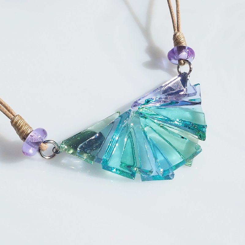 [Special] Princess Glass (Princess [Mermaid Princess]) Necklace [Made-to-Order] - Necklaces - Glass Blue