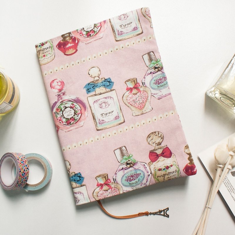 Limited Edition ★ A5 / 25K manual double-sided adjustable cotton clothing book - Perfume (Pink) - สมุดบันทึก/สมุดปฏิทิน - ผ้าฝ้าย/ผ้าลินิน สึชมพู