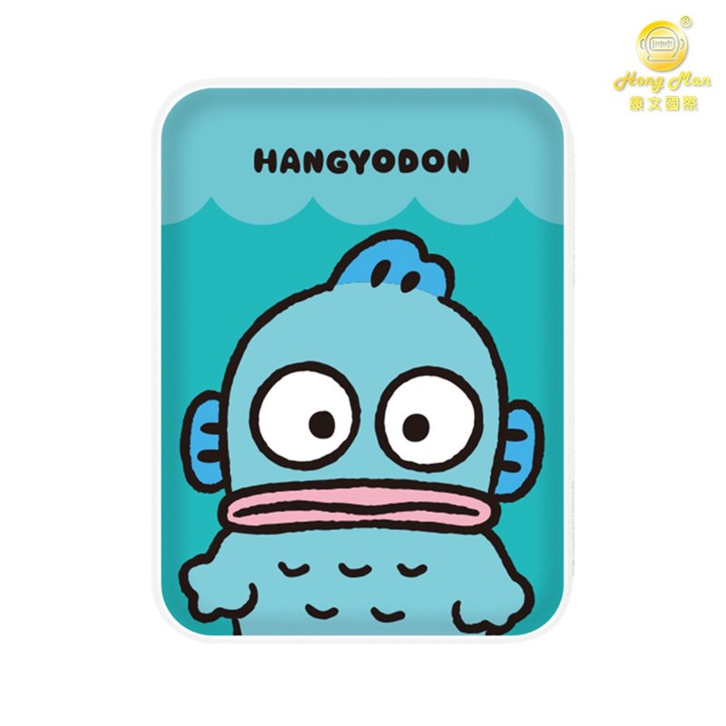 【Hong Man】Sanrio series pocket power bank Big Head Hanton - ที่ชาร์จ - พลาสติก สีน้ำเงิน