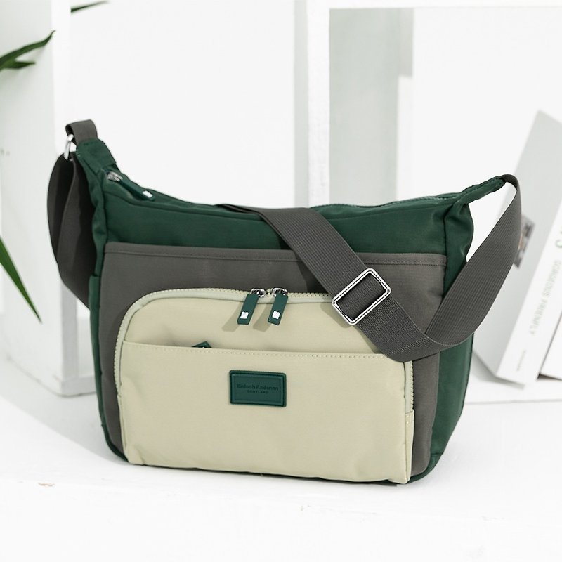 [Kim Anderson] Wild Fruit Forest Large Capacity Side Bag - Avocado Green - Messenger Bags & Sling Bags - Nylon Green