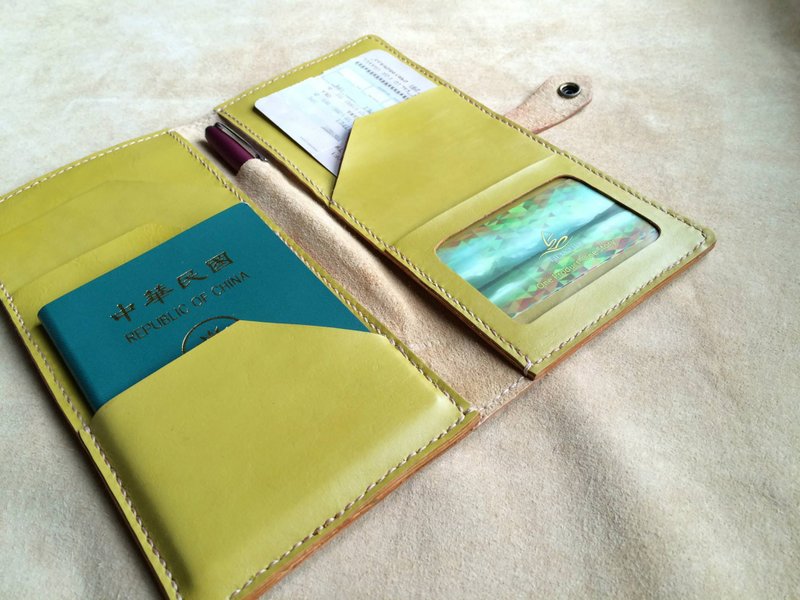 【Customized】Passport Holder・Leather Passport Holder・Passport Case・Travel Organizer - Leather Goods - Genuine Leather Multicolor