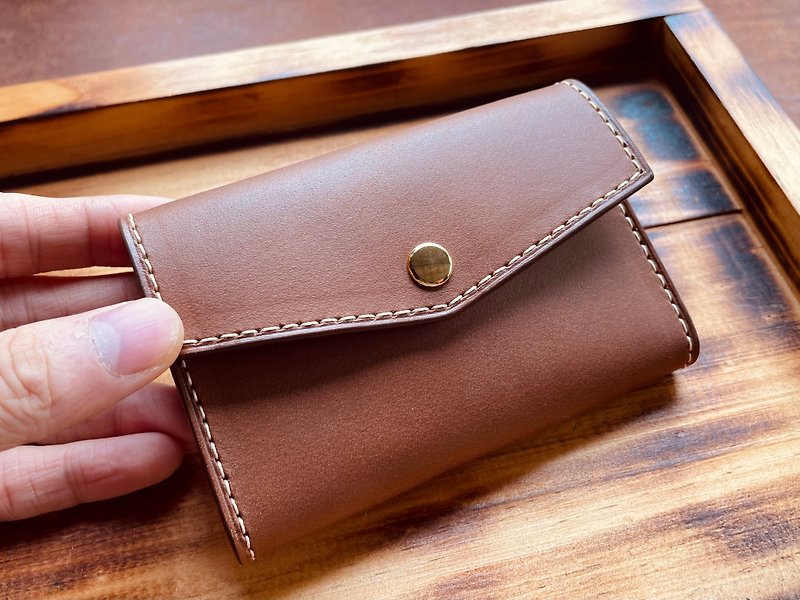 【VULCAN Large-capacity business card holder coin purse】Italian cowhide genuine leather business card holder multi-color optional - Card Holders & Cases - Genuine Leather Yellow