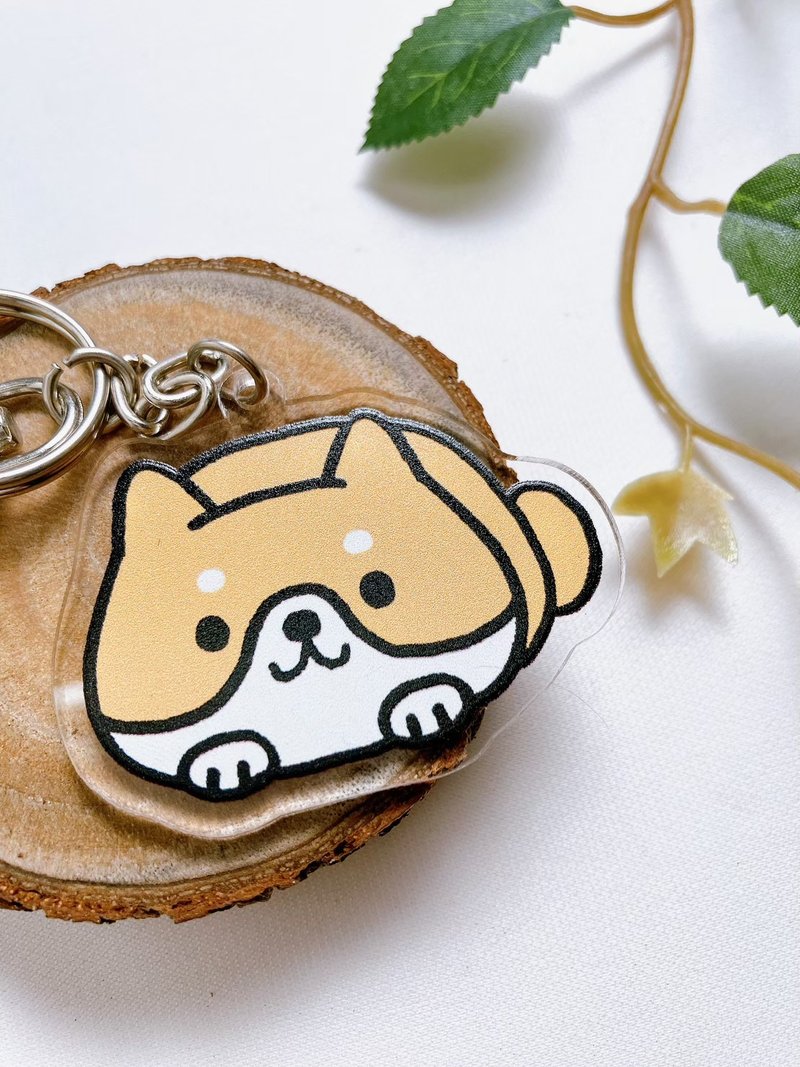 [Acrylic key ring charm] Shiba Shiba Inu - Keychains - Other Materials Orange