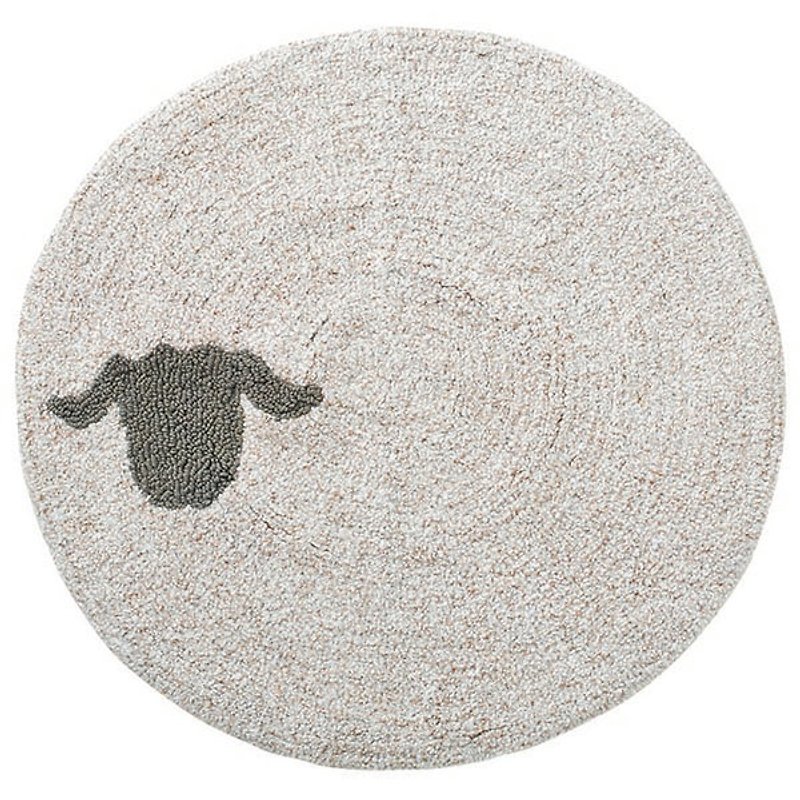 混合Sheep-ヒツジBAAモデリングマット（オフホワイト） - 絨毯・カーペット - コットン・麻 ホワイト