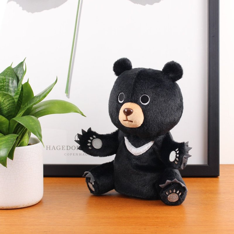 【Tamping animals】Taiwanese black bear hand puppet - ตุ๊กตา - เส้นใยสังเคราะห์ สีดำ