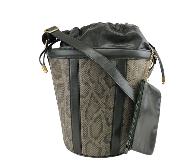 CELINE ヴィンテージ パイソン ショルダーバッグ 日本直送 名牌中古包 】CELINE セリーヌ パイソン ショルダー