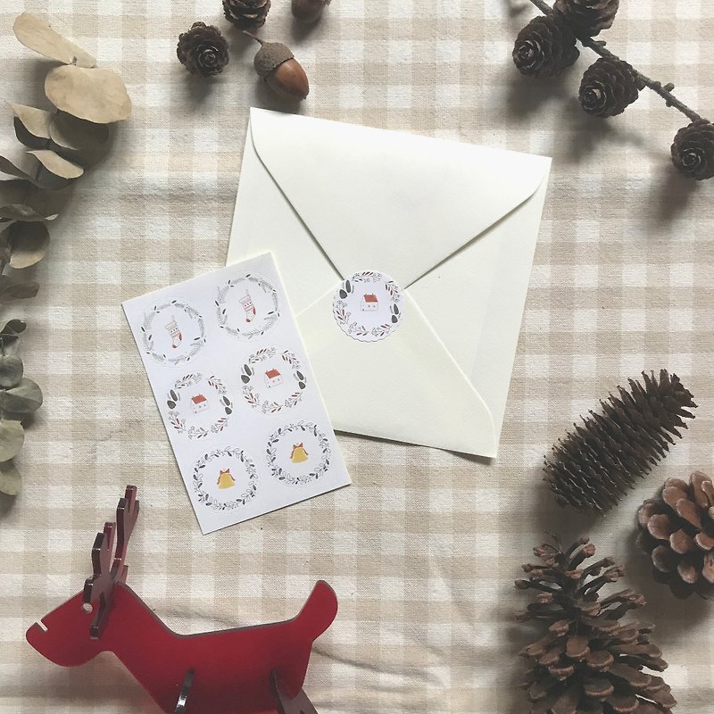 Christmas wreath sticker - Stickers - Paper 