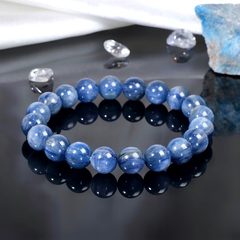 #510 One Picture One Object/10mm Oil Painting Blue Crystal Bracelet Gold Grandmother Crystal Symbiosis Spiritual Communication Ability - สร้อยข้อมือ - คริสตัล สีน้ำเงิน