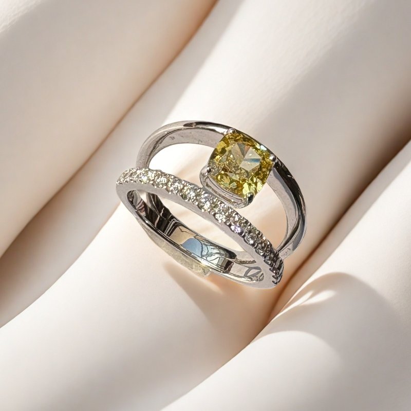 Golden Dawn Yellow Diamond Wedding Ring - General Rings - Precious Metals 