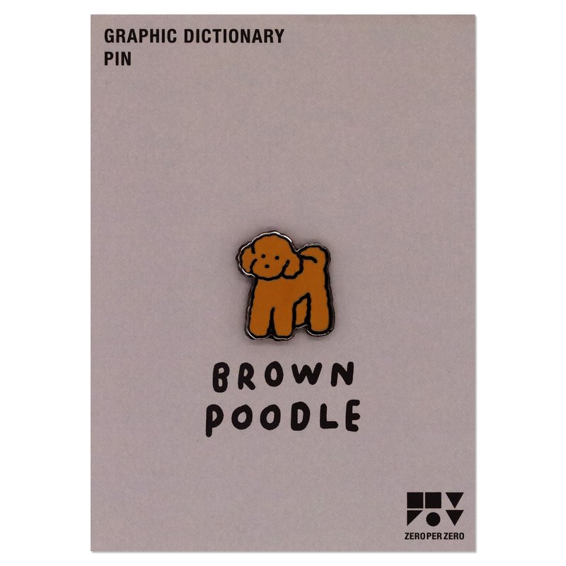 pin badge poodle - เข็มกลัด/พิน - สแตนเลส 