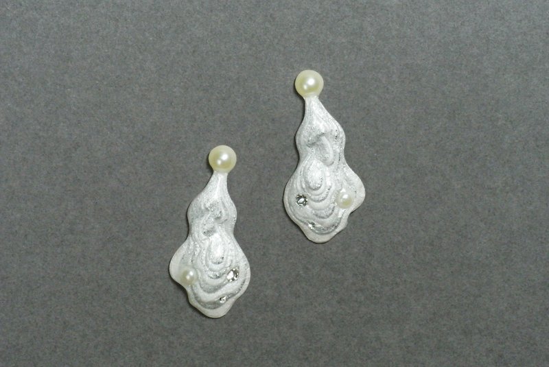 Mud flow earrings - Earrings & Clip-ons - Paper Silver