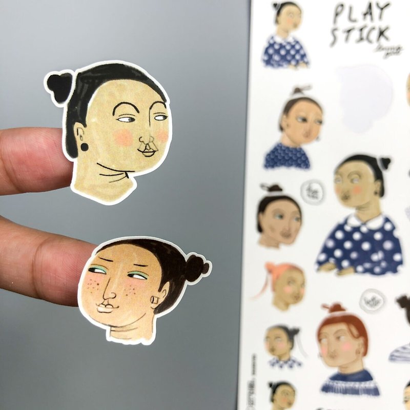 Sticker – Lanna women - 貼紙 - 紙 多色
