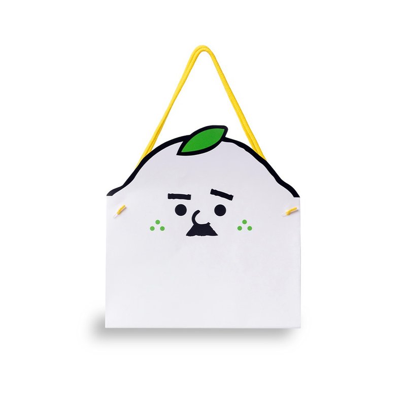 [Buddha heart plus purchase price] Uncle shaped paper bag (can hold 3~4 boxes) - Fruit & Vegetable Juice - Paper Yellow