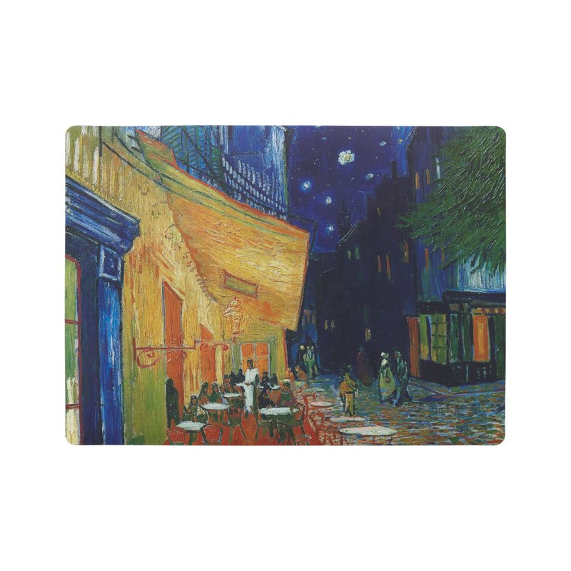 矽膠餐墊-梵谷 夜晚露天咖啡座 - 桌布/桌巾/餐墊 - 矽膠 