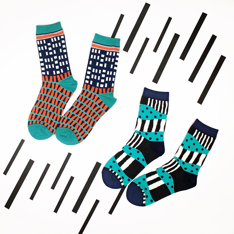 Windows Indigo & Sandbank Black Socks Set - Socks - Cotton & Hemp Blue