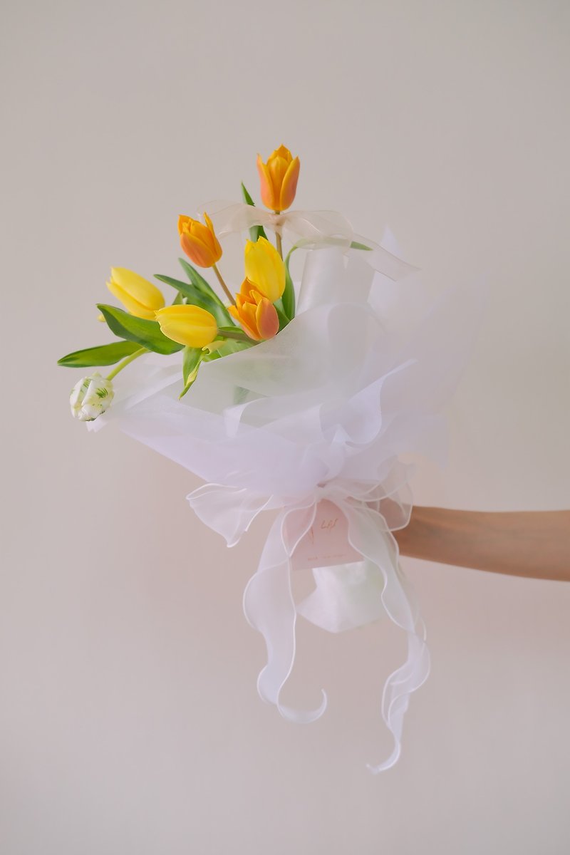 [Customized] Tricolor Tulip Bouquet Tulip Birthday Bouquet Birthday Gift