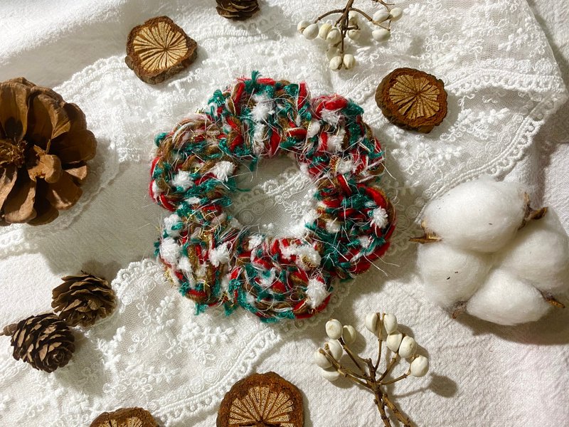 petal hair tie christmas - Headbands - Cotton & Hemp Green