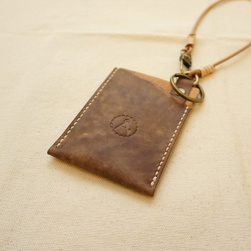 Snowflakes series clip key ring - chocolate brown - ID & Badge Holders - Genuine Leather Brown