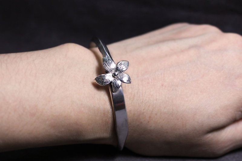 Five petals 925 silver bracelet - Bracelets - Sterling Silver Green