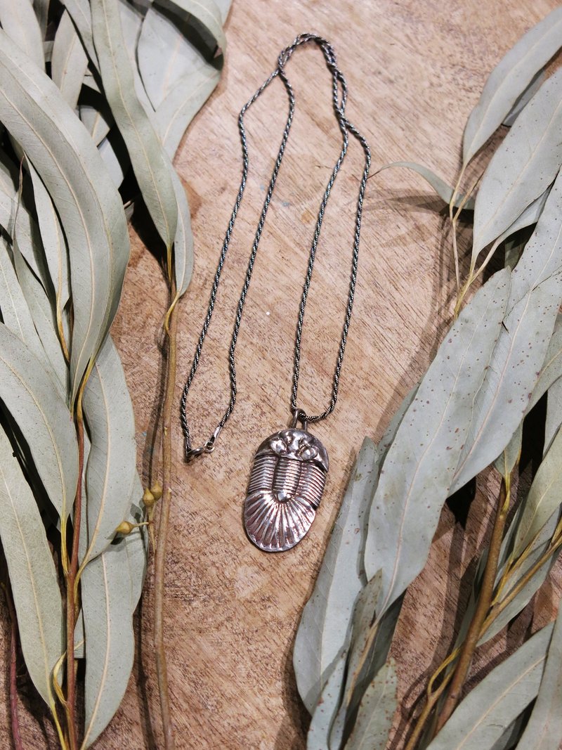 Scabriscutellum Trilobite-1(Silver) - Necklaces - Sterling Silver Silver