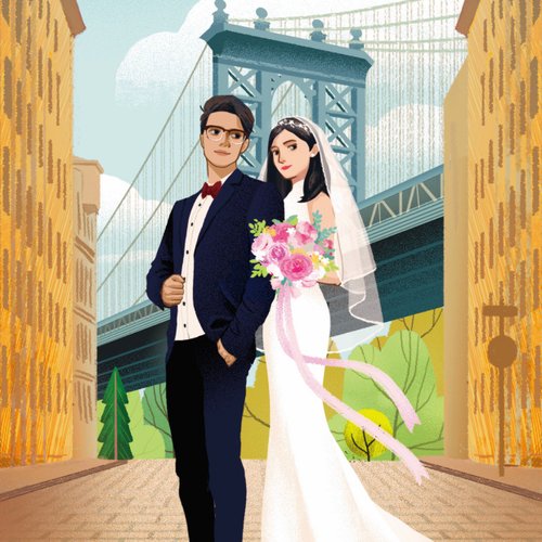 丸製作 客製化人像 漫畫風格 | 插畫 | 結婚 | 紀念品 | 喜帖請帖 邀請函