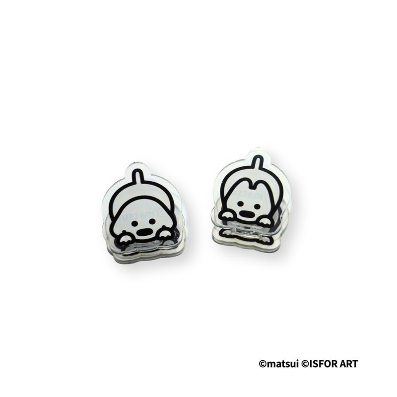 matusi DOGS 松井造型壓克力夾 2入組 - 文件夾/資料夾 - 壓克力 白色