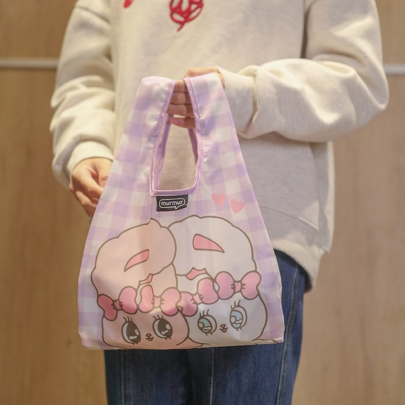 Esther bunny Lunch bags Shopping bags BDB147 - กระเป๋าถือ - เส้นใยสังเคราะห์ สีม่วง