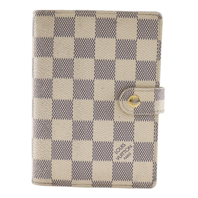 【日本直送】ルイ・ヴィトン LOUIS VUITTON アジェンダPM 手帳カバー R20706 ダミエアズールキャンバス 白 CA0112 【中古】 - 筆記本/手帳 - 人造皮革 白色