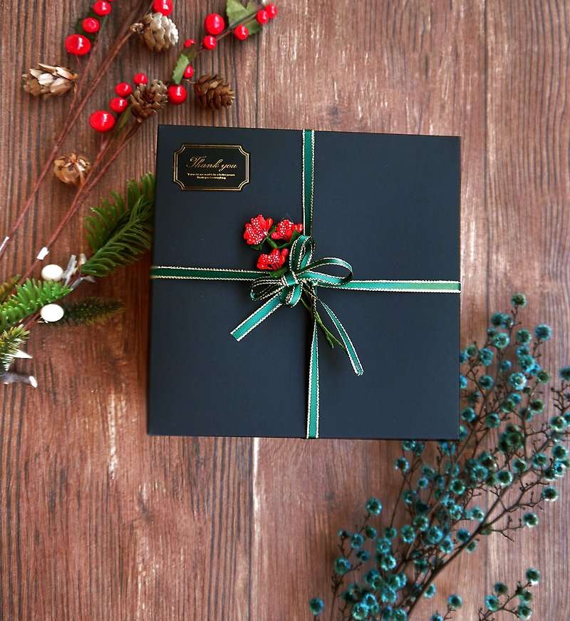 聖誕節包裝 - 高級黑卡禮盒 紙袋   請勿單獨購買 - 滿月禮物 - 紙 黑色
