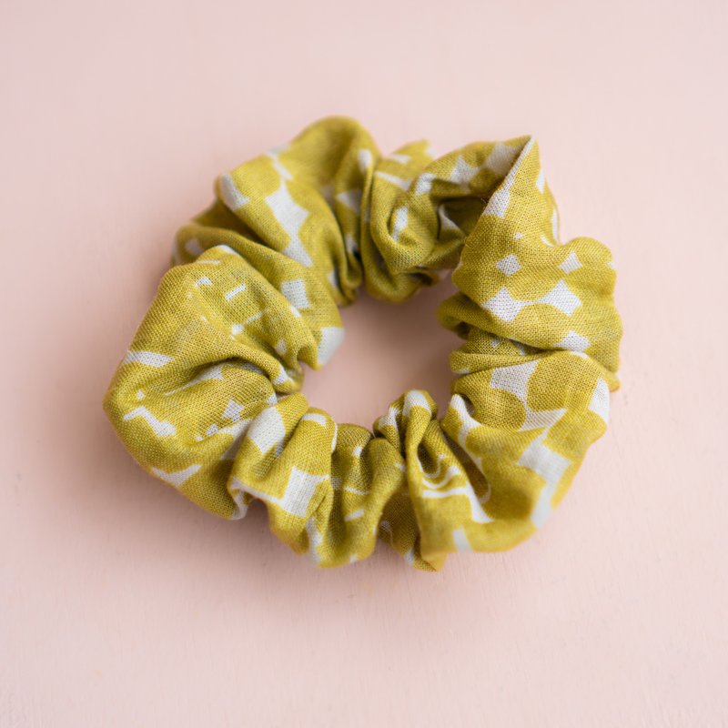 最美禮物 大腸圈  芥末籽. 棉麻 - 髮圈/髮夾 - 棉．麻 多色