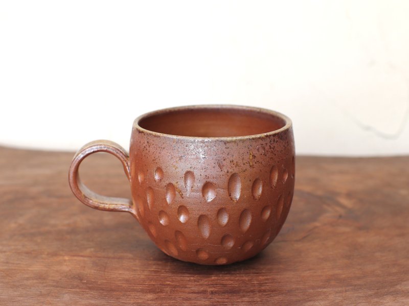 備前焼 コーヒーカップ(丸)　c4-004 - 咖啡杯/馬克杯 - 陶 咖啡色