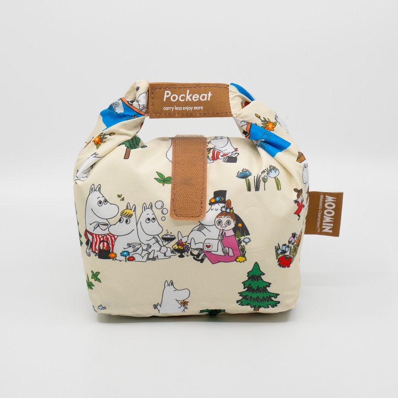 【Pinkoi x Moomin】好日子 Pockeat(小)食物袋-Moomin悠閒時光 - 便當盒/食物袋 - 其他材質 白色