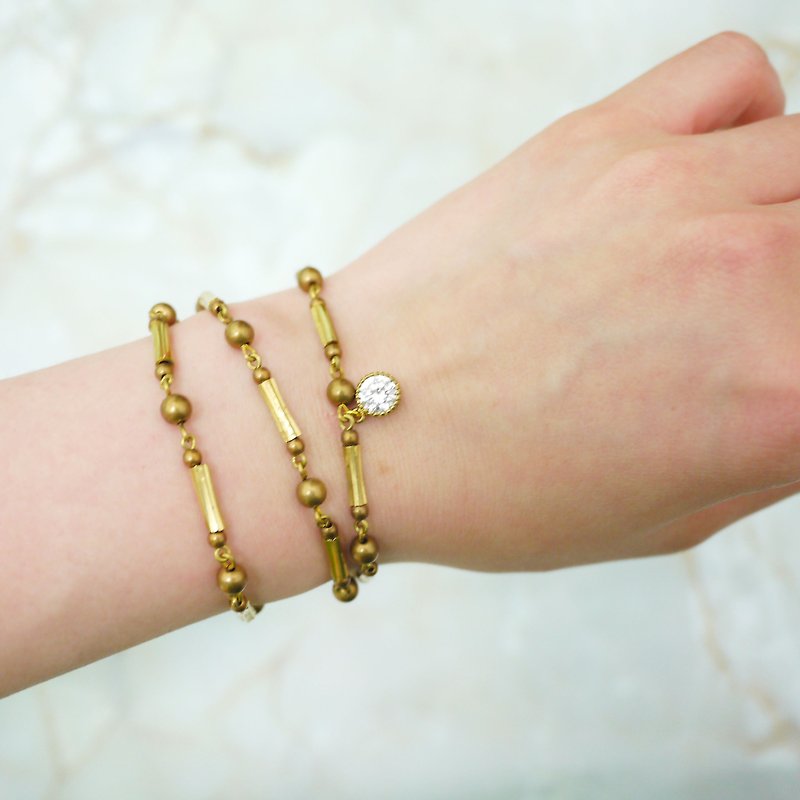 Night's gorgeous waltz necklace/bracelet - Necklaces - Other Metals Gold