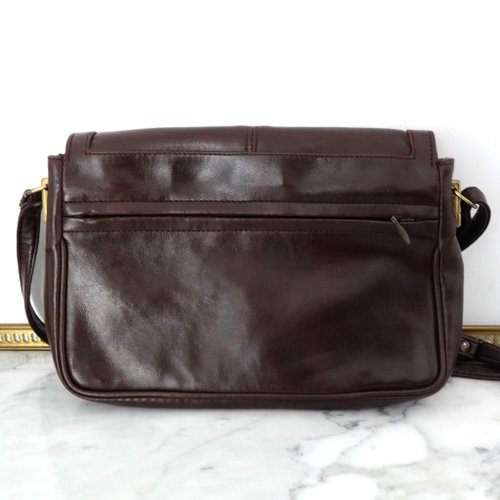 Longchamp Vintage Dark Brown Leather Bag - Shop At Granny's Messenger Bags  & Sling Bags - Pinkoi