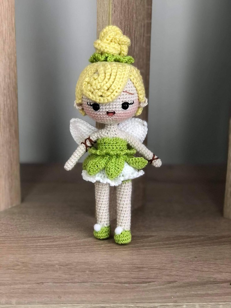 ティンカーベル人形、かぎ針編み人形、手作り人形、手工芸品 - 人形・フィギュア - その他の素材 多色