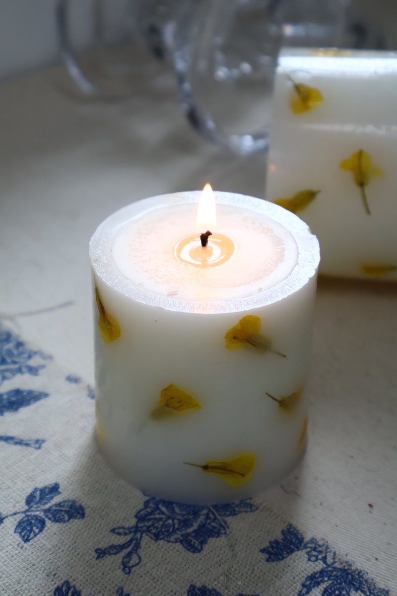 Dried flower scented candle 60g | Natural soy Wax| Customized gifts | Wedding favors | Starting from 50 pieces - Candles & Candle Holders - Wax Multicolor