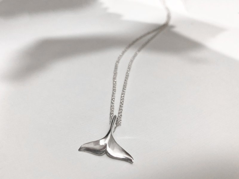 925 sterling silver whale tail necklace - Necklaces - Sterling Silver Silver