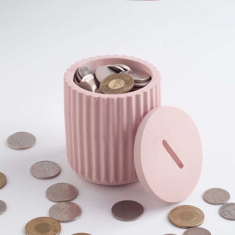 |woohuang| 萬用器皿  收納罐 存錢筒 香氛罐 茶包罐 - 居家收納/收納盒/收納用品 - 水泥 黃色