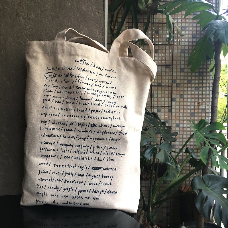 Indispensable Thick Canvas Shopping Bag - กระเป๋าแมสเซนเจอร์ - ผ้าฝ้าย/ผ้าลินิน สีน้ำเงิน