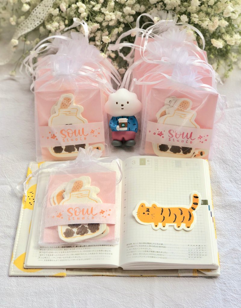 Special-shaped sticky notes Daolin paper small animal dessert retro cute sticky notes mixed 32 pieces/pack - มาสกิ้งเทป - กระดาษ หลากหลายสี