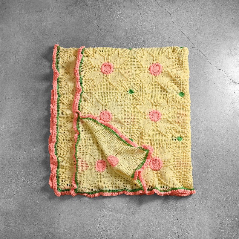 Taiwan Vintage Blanket - Blankets & Throws - Other Materials Yellow